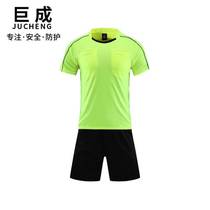 Jucheng uniforme darbitre de football costume à manches courtes équipement darbitre dentraînement de match de football respirant absorbant la sueur numéro imprimé personnalisé