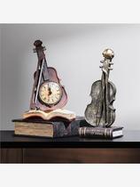 European clock violin wine cabinet high-end crafts home living room TV cabinet office decoration