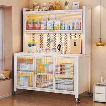 Baby feeding table storage cabinet multi-layer storage rack