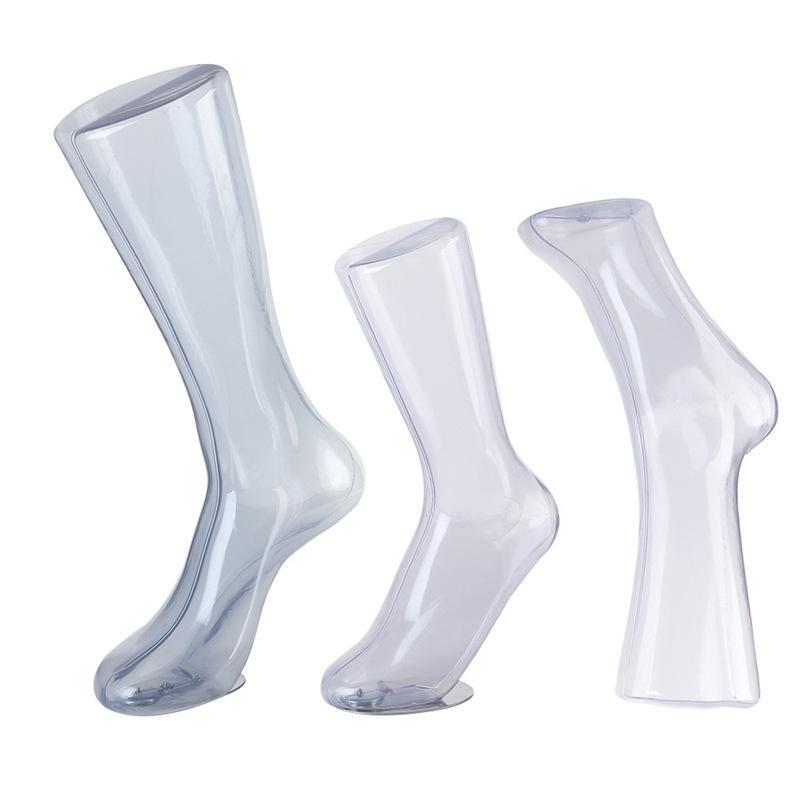 Transparent Foot Model Sock Mold Inverted Sock Mannequin Prop Foot Male and Female Sock Display Foot Model Plastic Magnetic Sock Foot