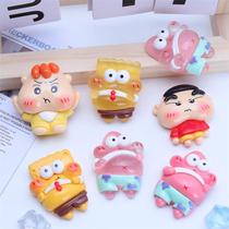 Daka Dudu face Shanghai style careful fresh diy cream glue mobile phone case refrigerator water cup sticker hairpin resin accessories