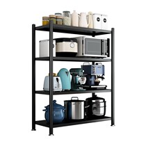 Kitchen shelving floor multilayer containing shelf multifunction mobile oven pan with microwave oven rack storage 0107p