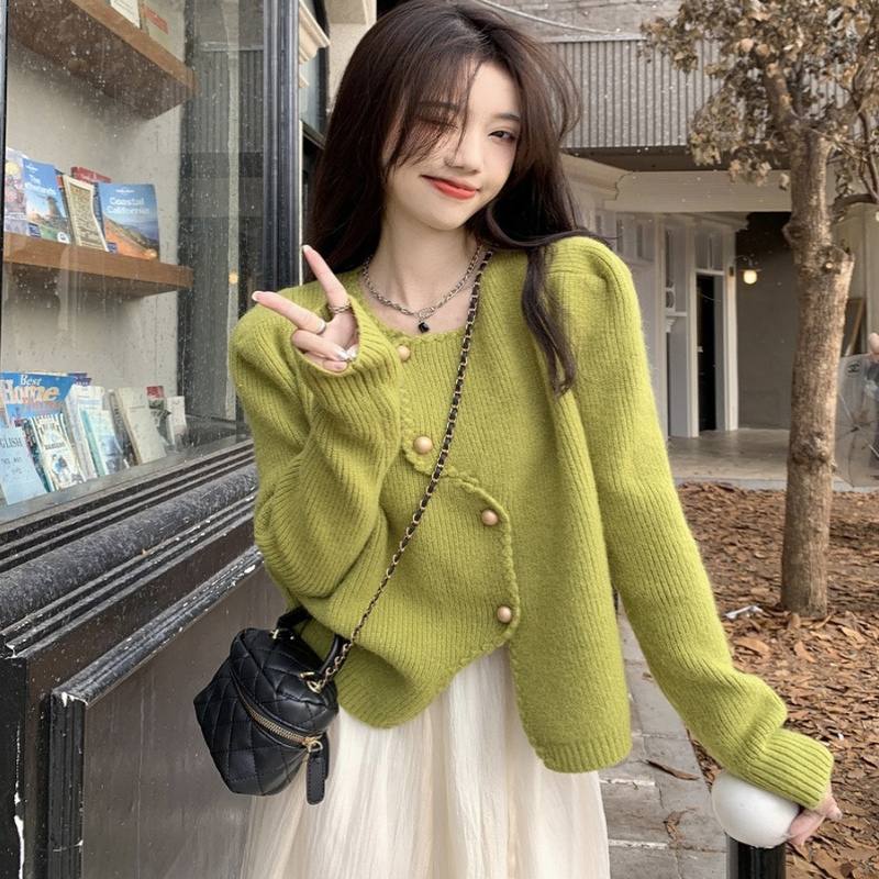 French-Style Irregular Knit Cardigan for Women, New Autumn Design with Unique and Chic Loose-Fitting Soft Sweater Coat, Trendy on Instagram French-Style Irregular Knit Cardigan for Women, New Autumn Design with Unique and Chic Loose-Fitting Soft Sweater Coat, Trendy on Instagram
