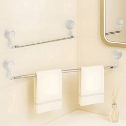 Suction Cup Towel Rack Bathroom Punch-Free Bathroom Retractable Towel Bar Storage Rack Bathroom Towel Storage Rack
