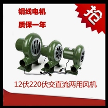 German imported AC and DC electric speed-adjustable blower barbecue small 220V12v ​​battery blower household small