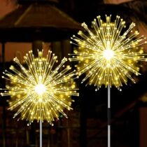 LED Solar Fireworks Lights Waterproof Outdoor Dandelion Flas