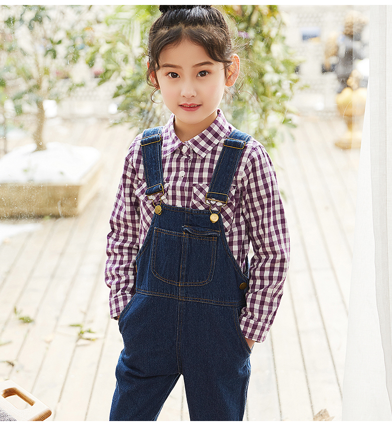 Áo sơ mi nữ tay dài cotton cotton 2018 mùa thu nữ áo trắng lớn mùa thu bé gái áo tây quần áo bé trai