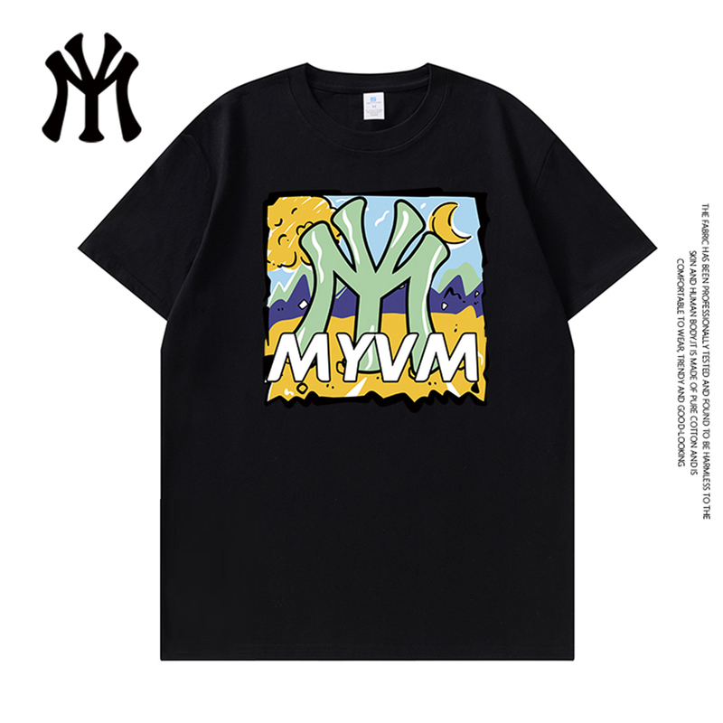 Myvm Official Genuine Summer Couple Pure Cotton Short-Sleeve Trendy Short-Sleeve Men's Popular New 26 Style T-Shirt for Men and Women 3