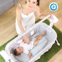 Portable foldable bb bed cradle baby sleeping basket recliner newborn baby coaxing baby to sleep baby cradle chair