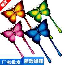 2022 New Butterfly Weifang Kite Batch New Internet Celebrity Cartoon Kite Plaid Fabric Hot Printed Childrens Educational Kite