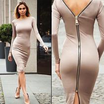 2018 Women Pencil Dress Casual Bandage Bodycon Party Dresses