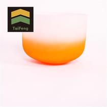 Manufacturer Healing Meditation Singing Bowl Quartz Color Orange Crystal Crucible Music Performance Bowl L