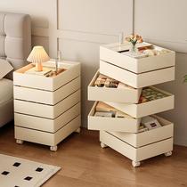 Rotating movable bedside table instead of creative sofa side cabinet storage cabinet multi-layer Internet celebrity bedroom bedside storage cabinet