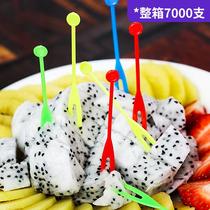 Whole box of disposable fruit forks OK fruit forks colorful fruit forks plastic fruit picks food forks 7000 pieces