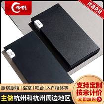 Hangzhou Tongcheng black matte quartz stone countertop bar island countertop kitchen quartz stone countertop factory customization