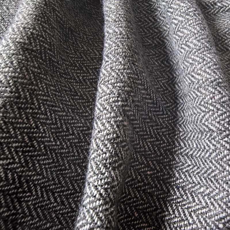 DIY British Style Woven Herringbone Wool Fabric Material for Coats, Jackets, Suits, Pants, and Skirts