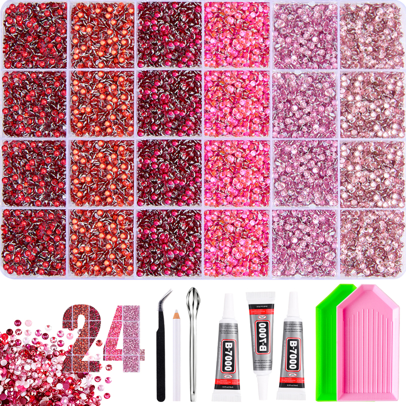24-Grids Gradient Rhinestone Set Box 3/4/5mm Resin Jelly Rhinestones Flat Bottom Ab Color Rhinestones DIY Nail Art Decoration Set Box 24-Grids Gradient Rhinestone Set Box 3/4/5mm Resin Jelly Rhinestones Flat Bottom Ab Color Rhinestones DIY Nail Art Decoration Set Box