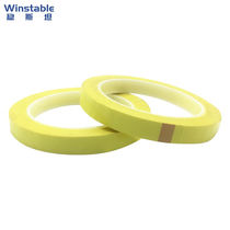 Wenstan 10 rolls of PET Mylar yellow tape waste discharge flame retardant fireproof Mylar high temperature resistant tape light yellow