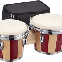 Direct selling solid wood sheepskin bongo drum set drum set 6 inches 7 inches 7 inches 8 inches free wrench