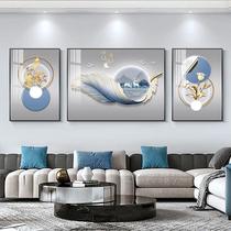 轻奢壁画客厅挂画沙发背景墙装饰画现代简约北欧风格大气三联墙画