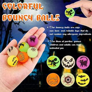 Halloween Glow-In-The-Dark Bouncy Balls Children's Toys Pumpkin Bat Eyeball Balls Party Activities Kindergarten Gifts