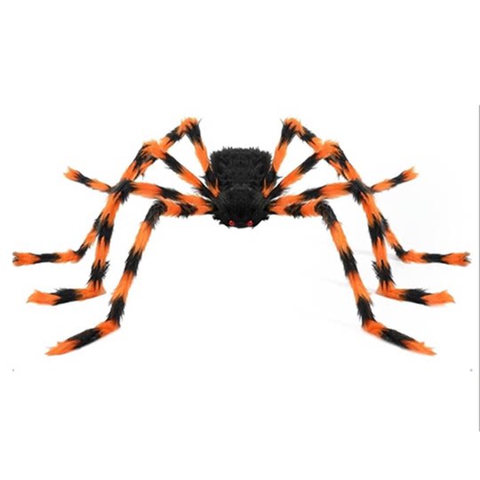 Halloween Decoration Orange and Black Spider Ornaments Outdoor Triangle Spider Web Hangings Scene Atmosphere Layout Props Pendant