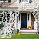 Halloween Decoration with Torn Fabric to Simulate Spider Webs for Outdoor Courtyard, Garden, Lawn, and Venue to Create a Scary Atmosphere