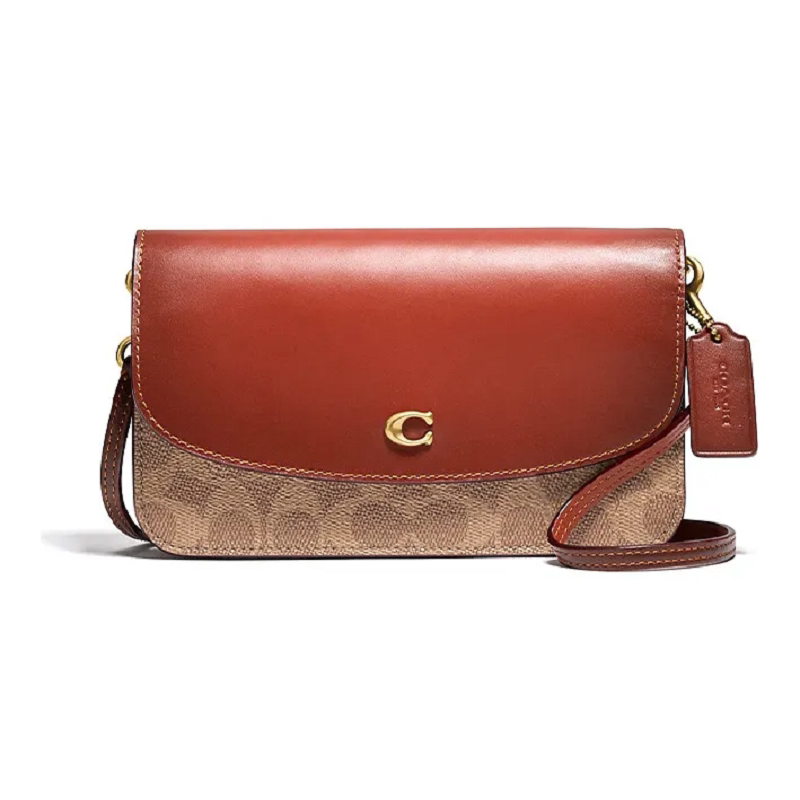 Coach Hayden 20 Leather Crossbody Shoulder Bag Small Women's Brass/Tan Rust Color