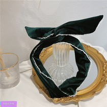 velvet Headband Fashion Retro bow-knot maiden Headwear