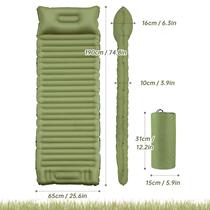 Outdoor camping single inflatable foot pad inflatable thickened air mattress outdoor camping mattress nylon material