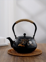 Cast iron teapot for making tea around the stove household filtered tea brewing electric ceramic stove single pot open fire kettle