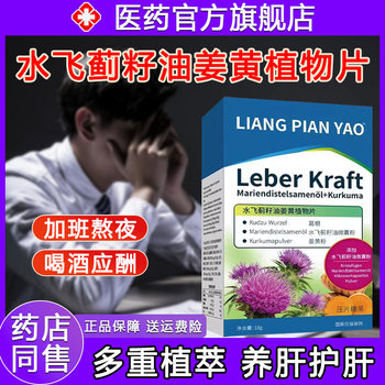 Liver Protection Tablets Turmeric Choline Milk Thistle Leber Kraft Liver Protection Tablets for Working Overtime, Staying up Late, and Drinking Alcohol - Authentic Product