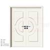 In-Stock Warm White Double-Opening Reinforced Ecological Wood Door, Paint-Free Door, Composite Solid Wood, Office, Interior Door 025