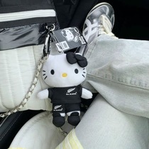 Rugby hello kitty bag pendant Hello hallo doll white kt cat school bag black pendant