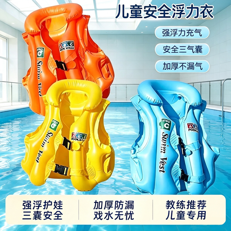 Life Jacket Swimming Ring for Children Learning to Swim, Baby Vest Floatation Ring, Thickened Buoyancy Inflatable Life Buoy, Safety Airbag Life Jacket Swimming Ring for Children Learning to Swim, Baby Vest Floatation Ring, Thickened Buoyancy Inflatable Life Buoy, Safety Airbag