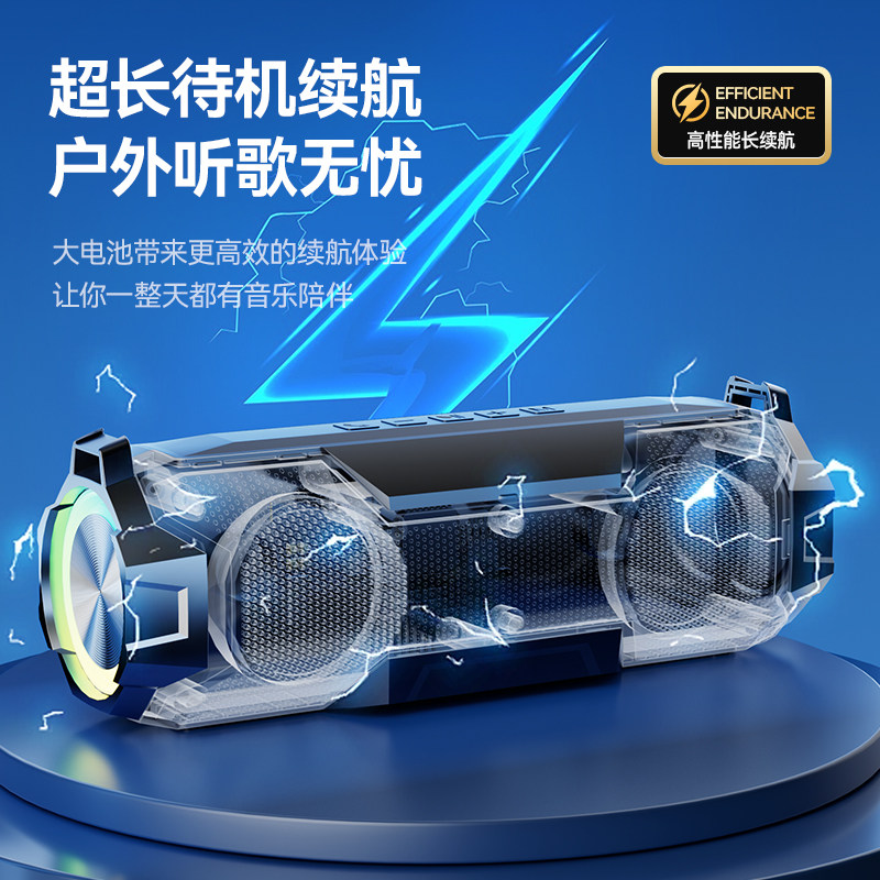 Smart Berlin 60W Bluetooth Speaker Outdoor Portable Audio Tws Card-Insertable High-Volume Car Subwoofer