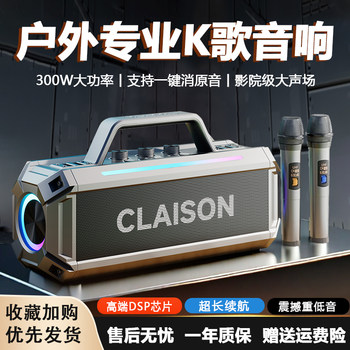 Bluetooth Speaker Outdoor High Volume 300W High Power Home High-Quality Karaoke Speaker German Super Subwoofer