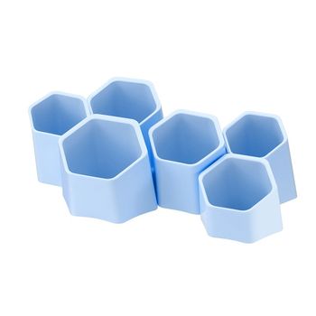Korean simple children's multi-functional hexagonal s-to-storage box wall hanging rack student desktop plastic creative pen