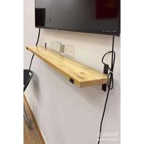 Upper one-word partition shelf wall bookshelf solid wood shelf living room decorative rack wall wall hanging storage rack