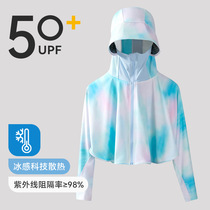 Nike childrens vinyl cape sun protection clothing summer boys and girls ice silk sun protection clothing 2024 new thin style