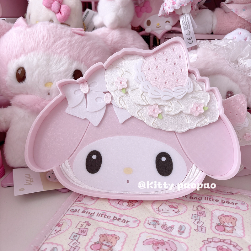 White Strawberry Melody Tray Photography Props Desktop Decoration Cute Jewelry Tray for Nail Art