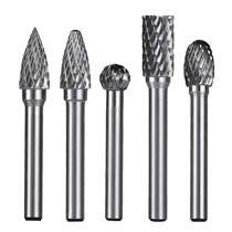 Germany and Japan imported technology 5pc boxed rotary file tungsten steel milling cutter head wood carving grinding head root carving carving knife