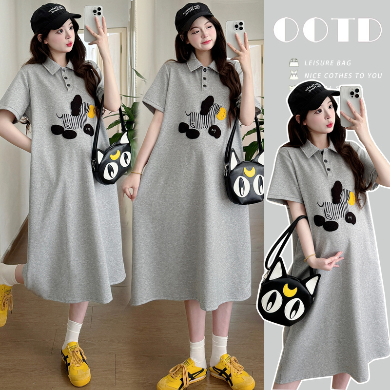 Maternity Summer Dress 2026 New Short-Sleeve Casual Sweatshirt Dress Summer Set for Pregnant Moms with a High-End Look Maternity Summer Dress 2026 New Short-Sleeve Casual Sweatshirt Dress Summer Set for Pregnant Moms with a High-End Look