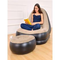 Lazy inflatable sofa single folding deck chair couple living room bedroom flocking set outdoor chair easy to carry