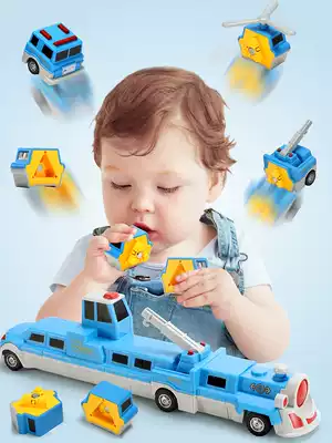 Xionghai Hundred Sea, Land and Air Magic Mobile Team Magnet Magnetic Force Sheet Assembled Izhi Building Block Toy Car Children