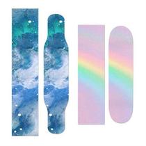 Skateboard sandpaper longboard dance board frosted paper colored sand small fish board sticker transparent sand four-wheel skateboard professional board sandpaper