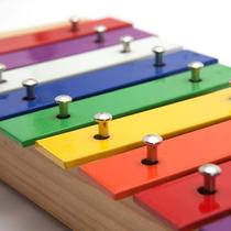 Knocking teaching standard 15-tone aluminum plate xylophone childrens percussion instrument eight-tone knocking Orff music play