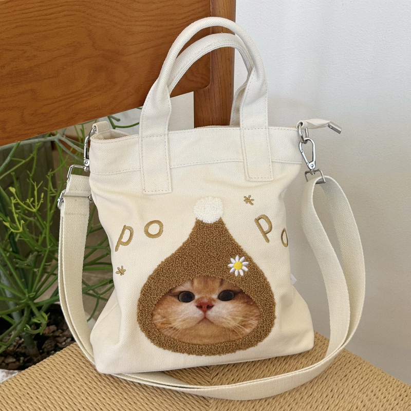 【Small Canvas Bag】Pope Original Handbag Crossbody Shoulder Bag Versatile Walking Bag Miscellaneous Bag Lunch Bag 【Small Canvas Bag】Pope Original Handbag Crossbody Shoulder Bag Versatile Walking Bag Miscellaneous Bag Lunch Bag