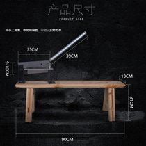Manual medicine cutting knife Chinese medicine guillotine medicinal material guillotine Chinese medicine cutting knife isinglass ganoderma slicing knife with stool