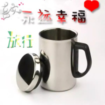 Tasse thermos en acier inoxydable tasse deau daffaires pour hommes tasse de thé tasse de bouche avec poignée